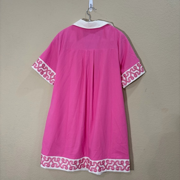 Entro A-Line  Pink  Albus Mini Dress Sz S Women’s Boho Coastal Quiet Luxury EUC - Picture 7 of 13